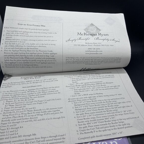 McKenna Ryan Meow Mix “Best Fur-ends” Applique Quilt Sewing Pattern Uncut FF - Picture 4 of 6